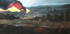 2016Landscape with German Flag 60x120cm