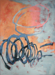 2002 Scribble Rose 150 x 110 cm