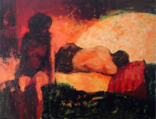 2004 Im Bett 110 cm x 150 cm