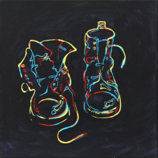 2010 Alte Schuhe 50x50cm